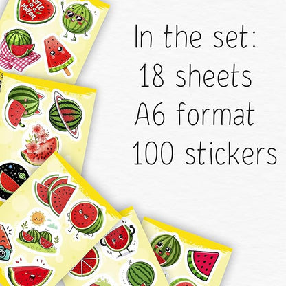 100Pcs Watermelon Stickers and Decals for Water Bottle, One in a Melon Stickers - Watermelon Party Supplies and Decoration - Melon Gifts - Gift for Women & Men