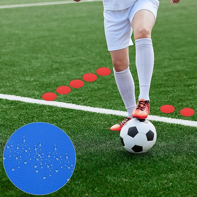 PATIKIL Spot Markers, Non-Slip Floor Dots Agility Markers Flat Field Cones Poly Dot
