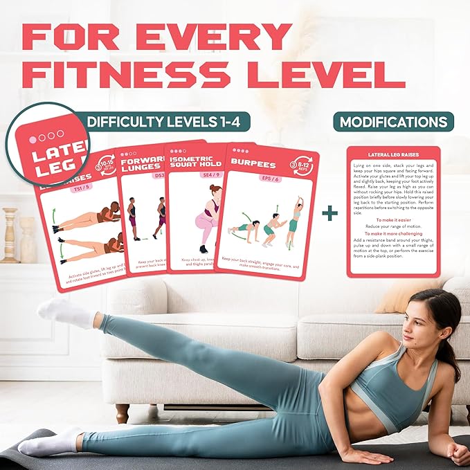Zinsk 75 Booty & Thighs Exercise Cards - No Equipment Needed Glute Workouts to Shapen and Lift - Compact 3.5" x 2.5" Cards for Fun, Fast Home or Travel Leg and Butt Workouts for Women