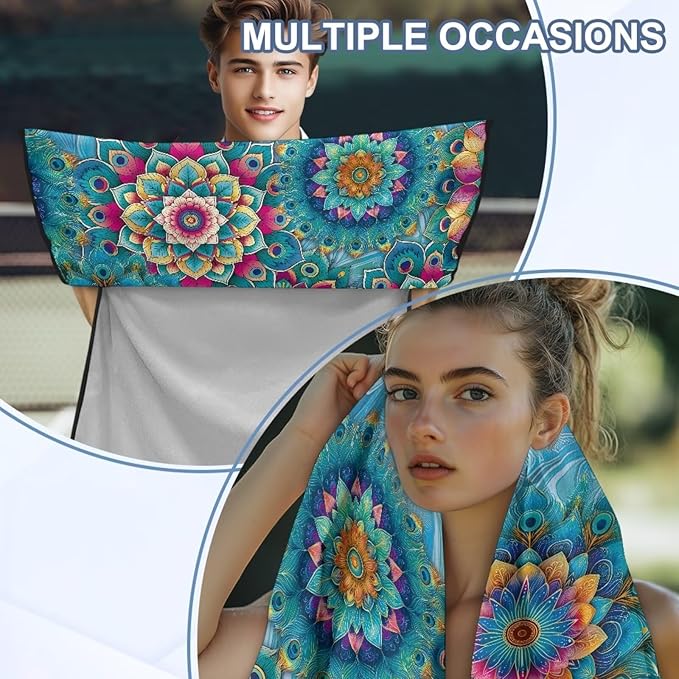 Bulopur Hummingbird Sweat Proof Towel for Car Seat Soft Comfortable Beach Towel After Gym Beach Yoga Workout Removable Boho Automotive Accessories