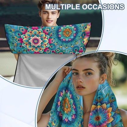 Bulopur Hummingbird Sweat Proof Towel for Car Seat Soft Comfortable Beach Towel After Gym Beach Yoga Workout Removable Boho Automotive Accessories
