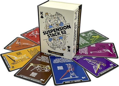 Stack 52 Suspension Exercise Cards Compatible with All Suspension Trainers. Suspended Bodyweight Resistance Workout Game. Video Instructions Included. Fun Home Fitness Program.(Mega Pack)