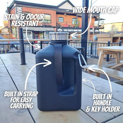 Magnetic Water Jug Mag Mount, Water Bottle MagSafe Compatible Magnetic Phone Holder, Phone Tripod & Stand, Compatible All Phones Daily Water Jug 2.7L For Fitness, Sports, Gym, Travel, Office, Black