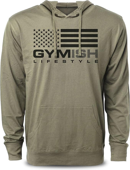 Gymish American Flag Graphic Fitness Tank, Sleeveless Bodybuilding Athletic Tank Top