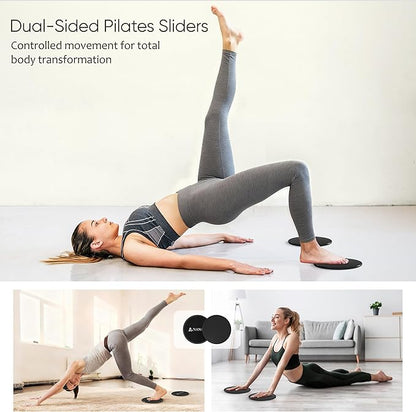 Pilates Kit, Pilates Essentials Kit for Women Home Workouts, Pilates Equipment with 14.5" Pilates Ring and Ball,7 Resistance Bands,Ankle Weights,Sliders & Grip Socks for Beginners