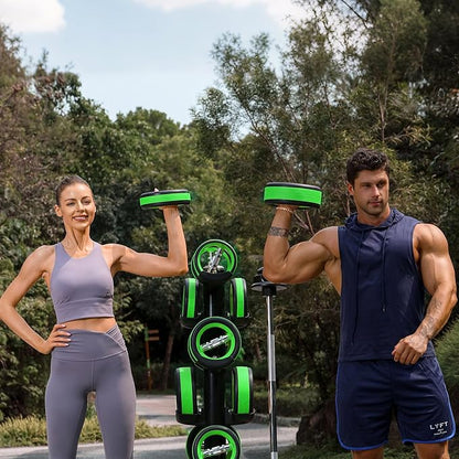 Dumbbell Weight Plates –Dual Purpose Ergonomic Fitness Equipment, Multifunctional Design for Strength Training, Full Body Workouts and Home Gym
