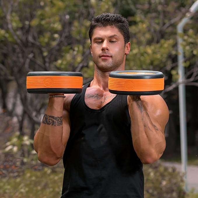 Dumbbell Weight Plates –Dual Purpose Ergonomic Fitness Equipment, Multifunctional Design for Strength Training, Full Body Workouts and Home Gym