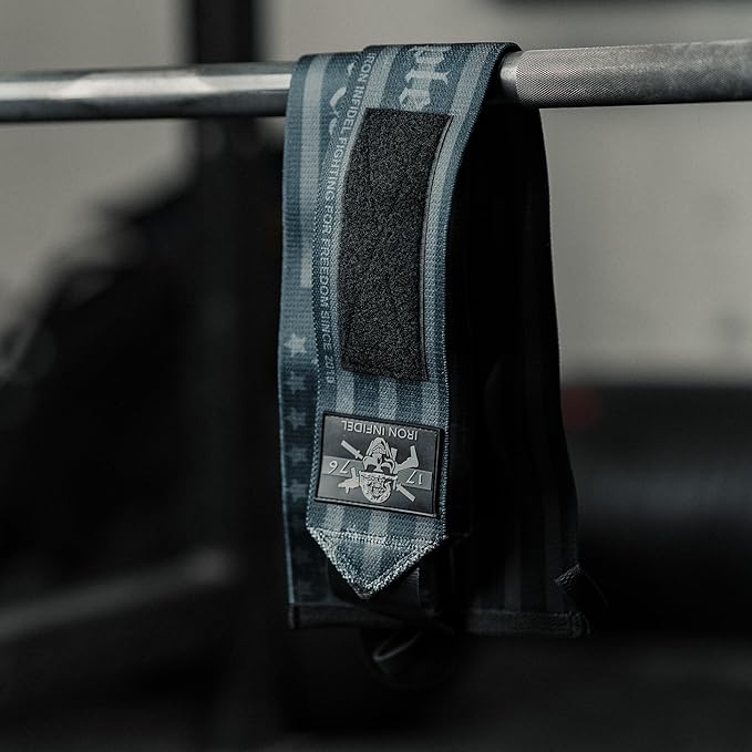 Iron Infidel Wrist Wraps for Weightlifting - 18" Heavy Duty Support for Working Out, Gym Accessories for Men - Use for Lifting, Crossfit, Fitness, Exercise, Bench Press, Powerlifting