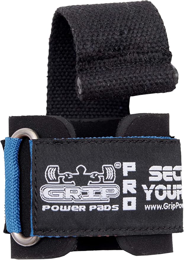 Gym Lifting Dowel Straps Neoprene Padded Wrist Wraps for Weight Training, Bodybuilding & Fitness – Wrist and Grip Support, 2 Pack (Blue)