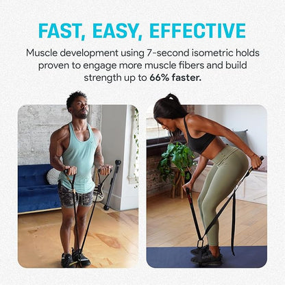 Bullworker ISO-FLO Isometric Exercise Equipment - Suspension Trainer Straps & Resistance Bands for Calisthenics, Pilates and Strength Training, Portable Home Gym Back, Core, Leg, Arm Workout Equipment