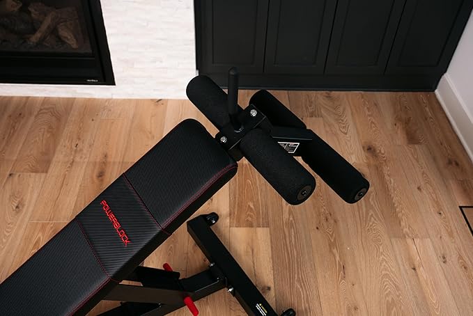 PowerBock PowerBench 2.0 AB Attachment – Adjustable Core Workout Equipment for Home Gym Strength Training