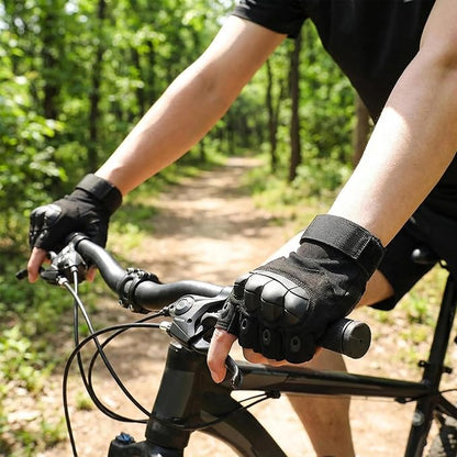 Fingerless Tactical Motorcycle Gloves for Men Women, Breathable TPU Protection, for Cycling ATV Riding Tactical Training Fitness Workout Black L