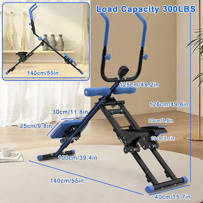 Space Saving 2-in-1 Home Gym, Stair Stepper & Ab Workout Machine Combo for Cardio and Core Training, Compact Multifunctional Fitness Equipment