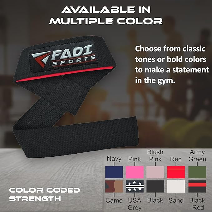 Lifting Wrist Straps for Weightlifting, Bodybuilding, Powerlifting & Deadlifts – 24 Inch Cotton Straps with Padded Neoprene for Strength Training & Grip Support