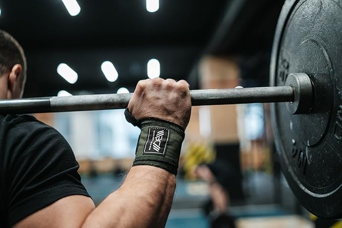 WARM BODY COLD MIND - Premium Cotton Weight Lifting Wrist Wraps for Cross Training, Powerlifting, Deadlift, Weightlifting, Gym, Wrist Straps, Workout, Fitness, Heavy-Duty Support with Thumb Loop
