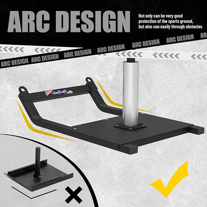 GanFindX Weight Sled, Workout Sled, Fitness Strength Training Sled for Athletic Exercise and Speed Improvement, Suitable for 1" and 2" Weight Plates