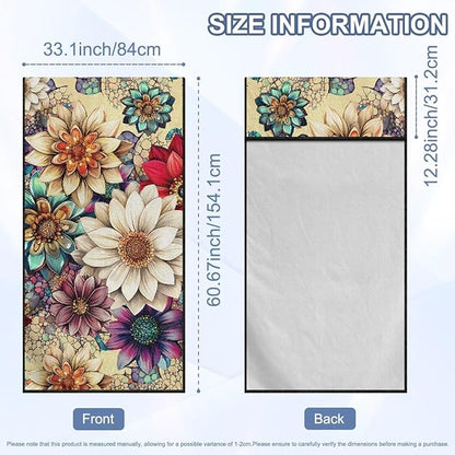 Bulopur Dahlia Floral Car Seat Sweat Protector Soft Sand Free Beach Towel for Yoga Mat Non-Slip Breathable Car Seat Cover Washable Sweat Towel Fits for SUV Sedan Truck
