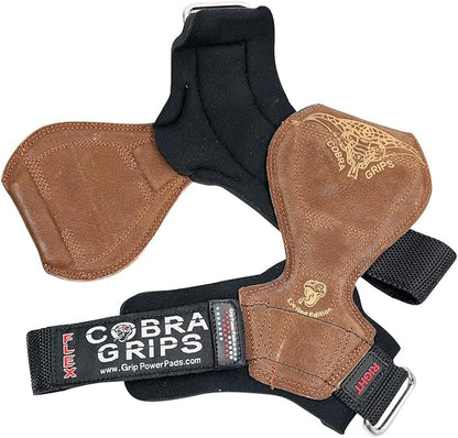Cobra Grips Flex Model Weight Lifting Gloves Heavy Duty Straps Alternative Power Lifting Hooks for Deadlifts with Padded Wrist Wrap Support Bodybuilding