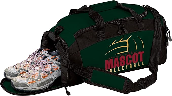 Personalized Volleyball Duffel Bag with Shoe Compartment – Custom Name Volleyball Sports Bag for Girls & Boys – Large Team Gym Bag for Practice, Travel & Tournaments