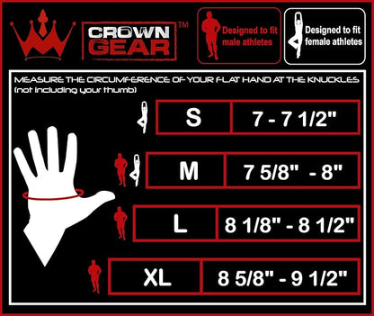 Crown Gear Weightlifting Gloves for Crossfit Workout Training - Fitness Gym Bodybuilding Gloves for Men or Women - Best for Heavy Weight Lifting Exercise Integrated Full Wrist Support Wraps
