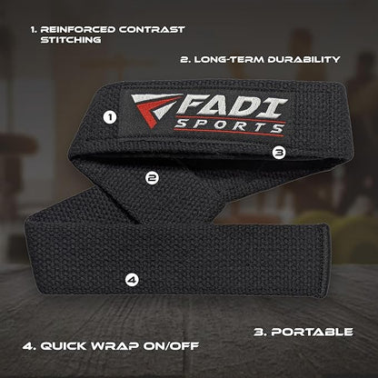 Lifting Wrist Straps for Weightlifting, Bodybuilding, Powerlifting & Deadlifts – 24 Inch Cotton Straps with Padded Neoprene for Strength Training & Grip Support
