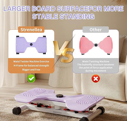 Waist Twister Machine Exercise Fitness Tool, Ab Twist Board with 300Lbs Capacity & 20dB Ultra-Quiet, Home Gym Workout Equipment for Women Belly Fat