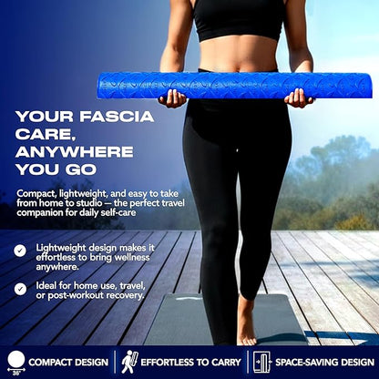 MELT Method 36 Inch Half Foam Roller for Back w/FasciaTherapy Technology - Low Density Soft Foam Roller for Physical Therapy - Half Round & Soft - Great for Pilates & Gentle Muscle Recovery