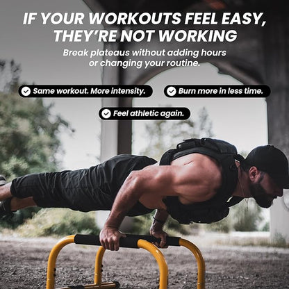 MVRK Weighted Vest for Men – Heavy Duty Rucking & Strength Training Vest with Removable Iron Weights, Adjustable 15–100lbs, No-Bounce Design for Calisthenics, HIIT & Functional Fitness