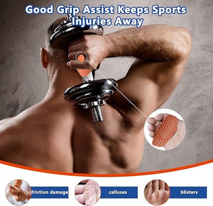 Silicone Gym Grips for Weight Lifting,Workout Gloves for Women Men Alternative,Anti Slip Gym Workout Grip,Rubber Gym Hand Grips-Weightlifting Grips Pad for Barbell,Pull Up,Ryptfit,Training