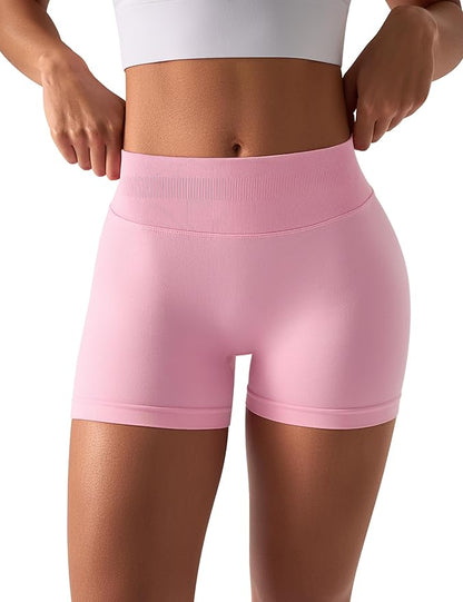TDIFFUN Women Workout Shorts 3 Pack Gym Seamless Scrunch Butt Lifting Impact High Waist Yoga Biker Booty Athletic Shorts