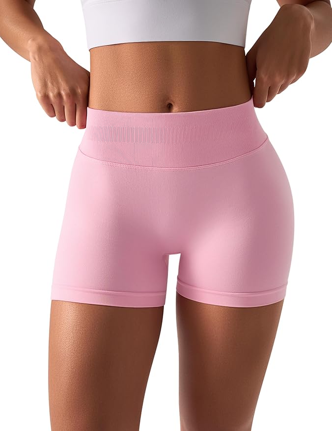 TDIFFUN Women Workout Shorts 3 Pack Gym Seamless Scrunch Butt Lifting Impact High Waist Yoga Biker Booty Athletic Shorts