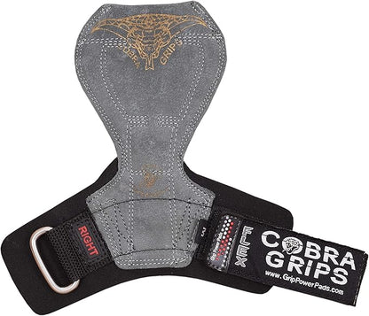 Cobra Grips Flex Model Weight Lifting Gloves Heavy Duty Straps Alternative Power Lifting Hooks for Deadlifts with Padded Wrist Wrap Support Bodybuilding