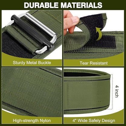 Weight Lifting Belt and Lifting Straps: Weightlifting Gym Belt for Men Women Deadlift Squats Belt for Bodybuilding Workout