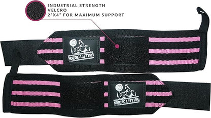 Nordic Lifting Wrist Wraps (2 Pairs) – Lifting Wrist Wraps with Thumb Loop for Weightlifting, Powerlifting & CrossFit – Durable Wrist Support Straps for Men & Women – Gym Essentials for Heavy Lifts