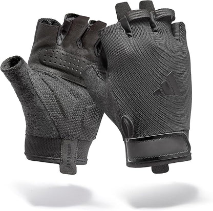 Adidas Essential Training & Weightlifting Gloves, Fingerless Workout Gloves