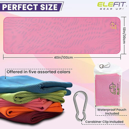 Quick-Drying Cooling Microfiber Gym Towels: Ideal for Comfortable Workout, Running, Yoga, Hiking, Trekking, Walking, Camping, and Family Outdoor Adventures - Lightweight, Portable, Sweat-Wicking