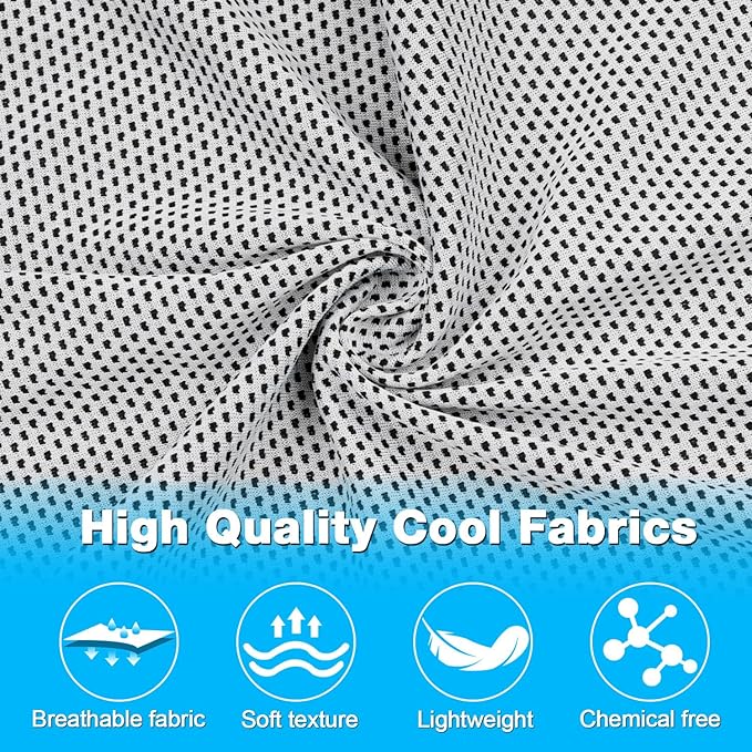 MENOLY 30 Packs Cooling Towels Bulk Cooling Towels for Neck and Face Gym Workout Cooling Neck Rags for Sports Yoga Soft Microfiber Breathable Sweat Rags for Hiking Running Fitness-Gray
