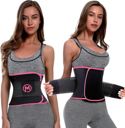 MERMAID'S MYSTERY Waist Trimmer with Back Support Bars – Sweat Enhancing Fitness Belt for Men & Women – Premium Quality