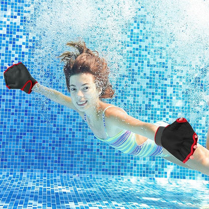 Sumind 2 Pairs Swimming Gloves Aquatic Training Gloves Neoprene Mittens Webbed Fitness Water Aerobics Resistance Training for Women Men Swimming Diving(Medium,Purple, Gray)