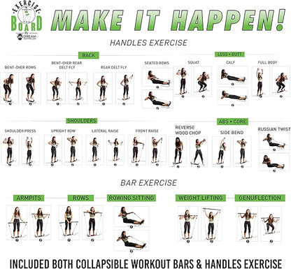 Portable Exercise Equipment for Home Workouts with Best Workout Accessories for Exercise & Fitness Home Gyms- Board,Bar,Resistance Bands Full Body Workout Machine & more at Home Gym Equipment Machines