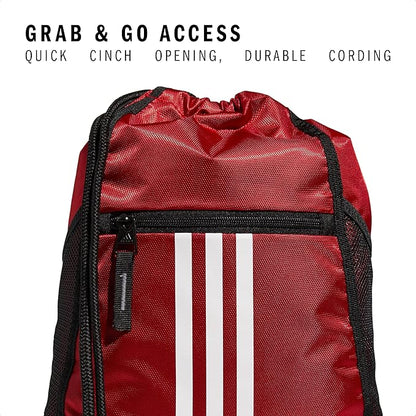 adidas Alliance Sackpack – Drawstring Backpack for Sports, Small Gym Bag