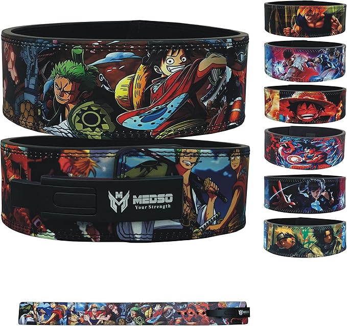 MEDSO Anime Weight Lifting Lever Belt, Lifting Blet for Squats,Deadlifts, Cross Training,Weightlifting, Bodybuilding for Perfect Back Support for Men Women