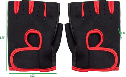Mind Reader Workout Glove Set, Open Finger, Wrist Support for Men and Women, Textured Non-Slip Grip for Sports, Lifting Weights, Gym Fitness, XXL, Pink