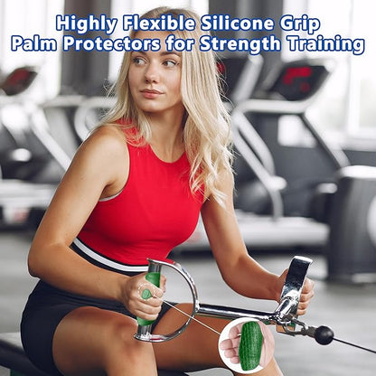 Silicone Gym Grips for Weight Lifting,Workout Gloves for Women Men Alternative,Anti Slip Gym Workout Grip,Rubber Gym Hand Grips-Weightlifting Grips Pad for Barbell,Pull Up,Ryptfit,Training