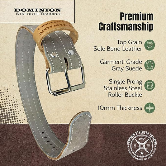 Suede 3-inch Weightlifting Belt - Premium Powerlifting Support with Enhanced Grip Technology