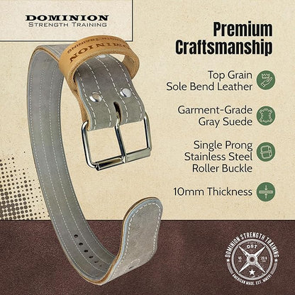 Suede 3-inch Weightlifting Belt - Premium Powerlifting Support with Enhanced Grip Technology