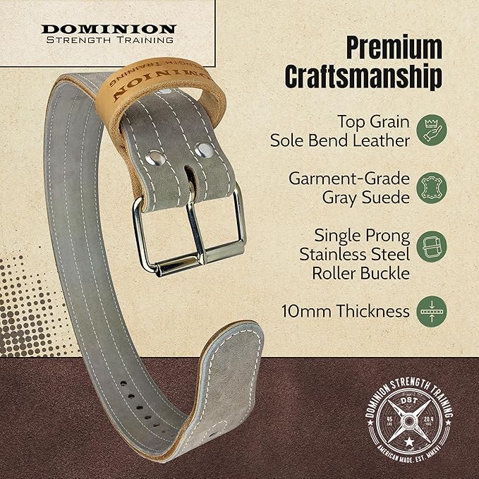 Suede 3-inch Weightlifting Belt - Premium Powerlifting Support with Enhanced Grip Technology