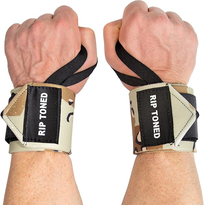 Rip Toned Wrist Wraps for Weightlifting – USPA & USAPL Approved 18" Wrist Straps for Powerlifting – Adjustable, Durable Gym Wraps with Thumb Loop – Maximum Support for Men & Women