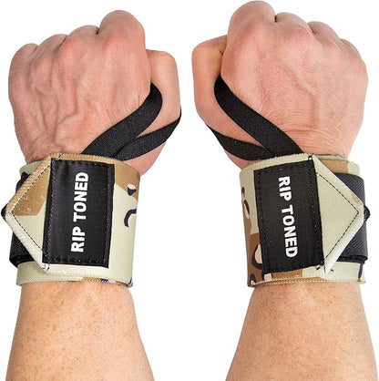 Rip Toned Wrist Wraps for Weightlifting – USPA & USAPL Approved 18" Wrist Straps for Powerlifting – Adjustable, Durable Gym Wraps with Thumb Loop – Maximum Support for Men & Women