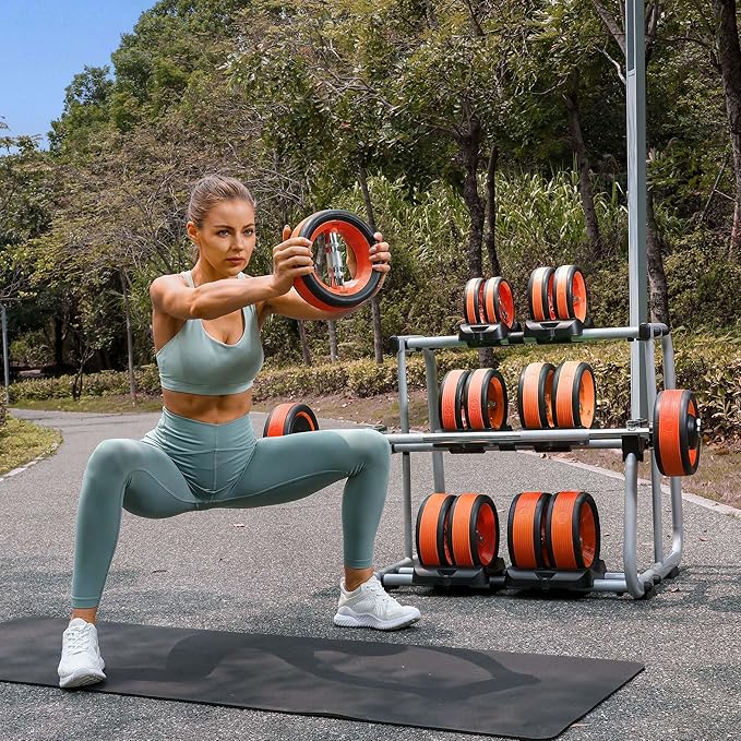 Dumbbell Weight Plates –Dual Purpose Ergonomic Fitness Equipment, Multifunctional Design for Strength Training, Full Body Workouts and Home Gym